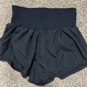 Free People Black High-Waisted Shorts